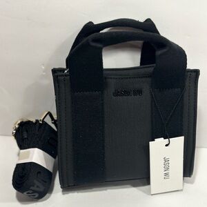 JASON WU VEGAN LEATHER BLACK MINI TOTE BAG